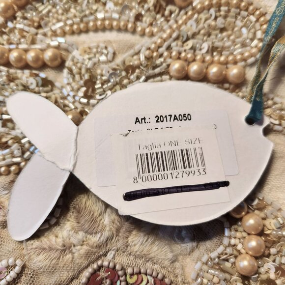 ANTICA SANTORIA Cloth, Lace & Pearls Handbag Shoulder Bag New w/Tag - Picture 4 of 12